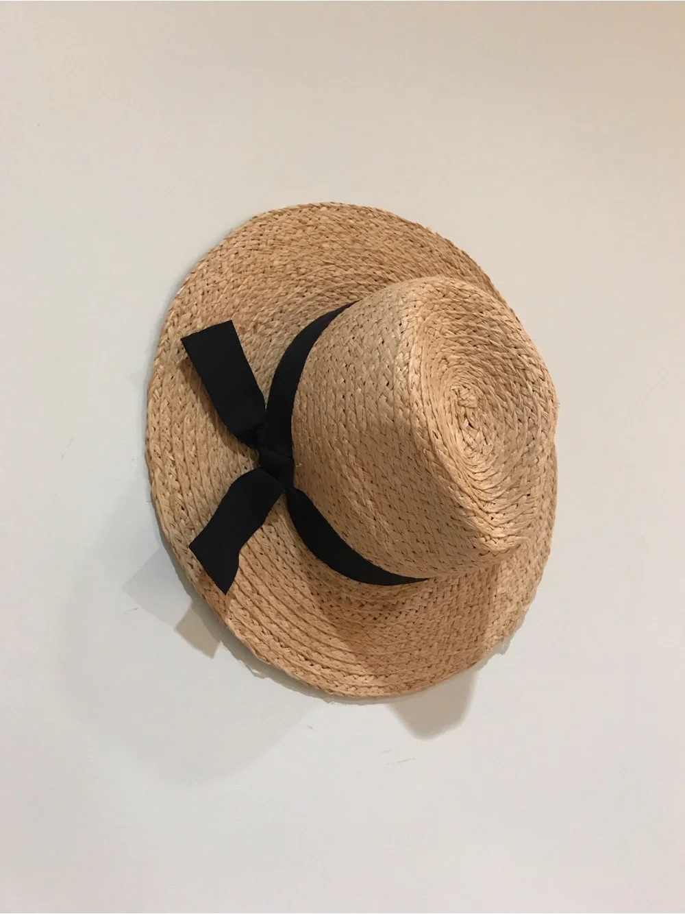 Morgan & Taylor Mya Black Bow Boater Hat